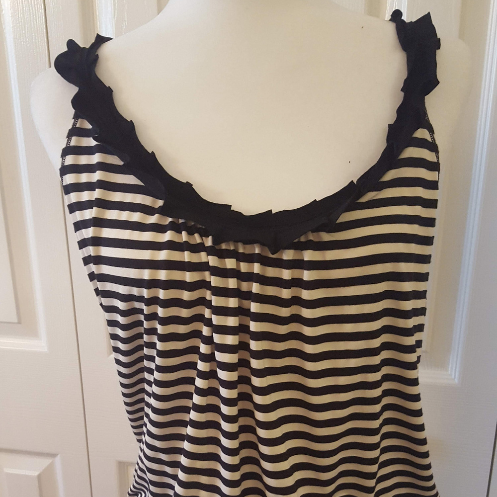 Max Studio Striped Tank Top  0036